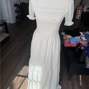 Patrons of Peace Cream Maxi Dress